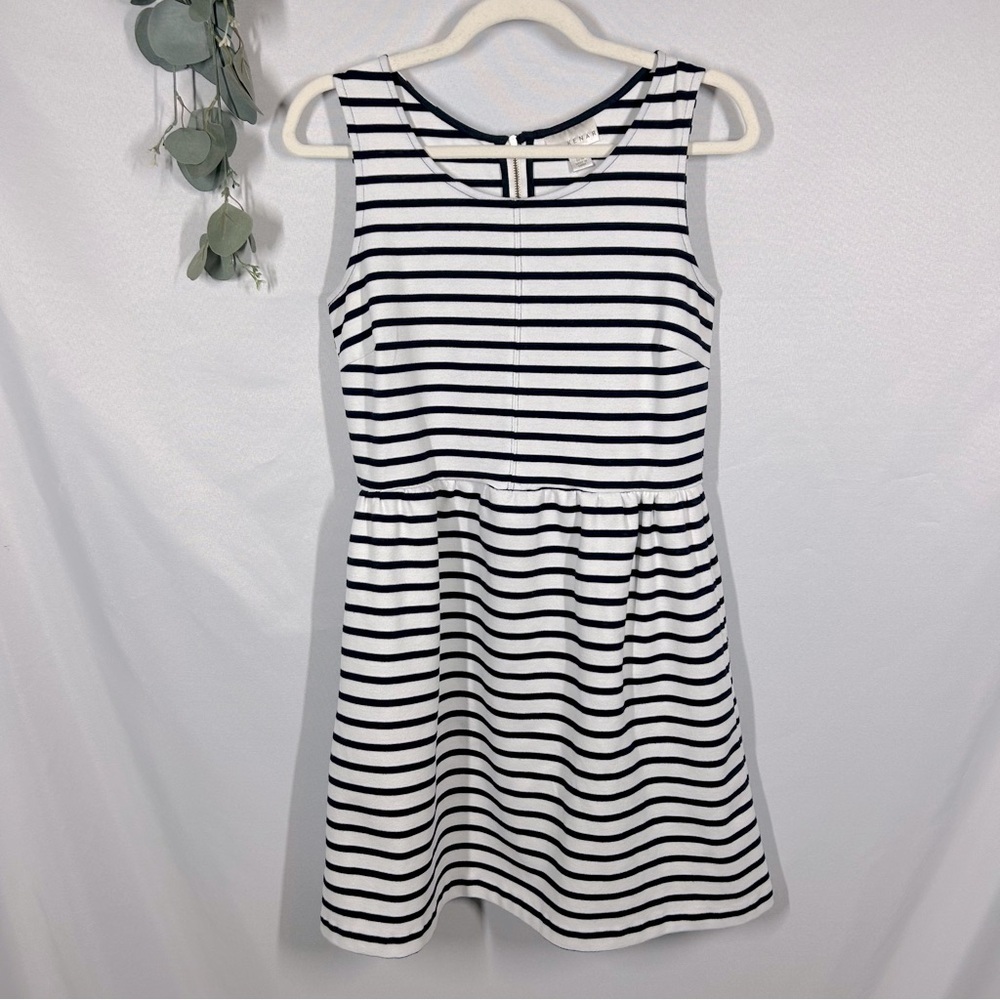 Kenar | Striped Sleeveless Mini Dress Navy Blue White Women’s Size 6